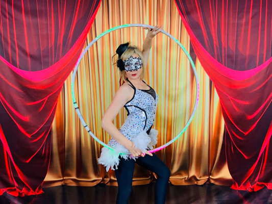 Theatre stage photo booth backdrop with Las Vegas Functions, NZ