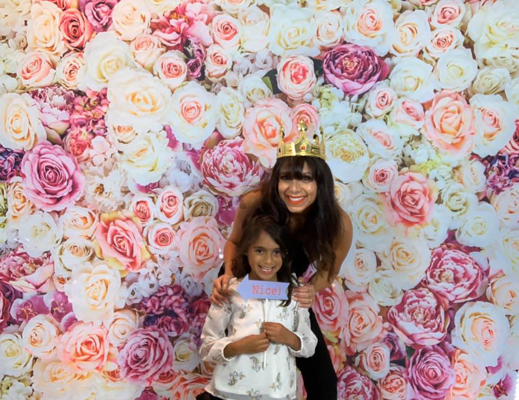 Flower photo booth backdrop with Las Vegas Functions, NZ