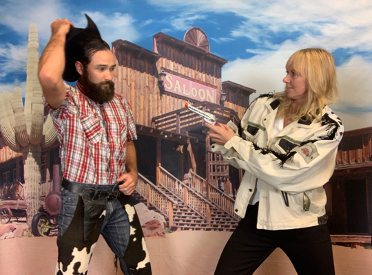 Wild West Photo Booth backdrop with Las Vegas Functions, NZ