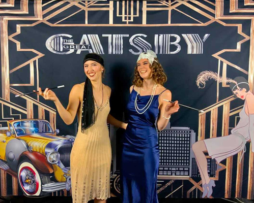 Gatsby photo booth backdrop with Las Vegas Functions, NZ